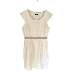 🌻 4/$25  J. Crew 100% Linen Sheath Dress, Beige & Tan, Size 2
